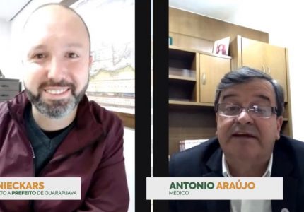 Em live com Dr. Antonio de Araújo, João Nieckars discute a Saúde Pública em Guarapuava